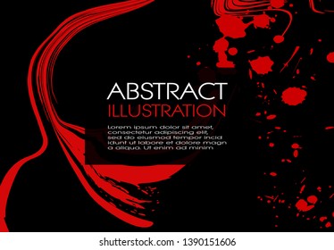 ink brush stroke background. Japanese style. Vector illustration of grunge stains