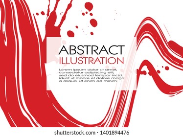 ink brush stroke background. Japanese style. Vector illustration of grunge stains