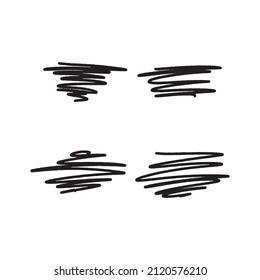 Ink brush stroke collection set