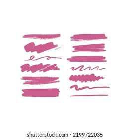 Ink brush stroke collection set