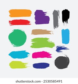 Ink brush stroke collection
set