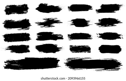 Ink brush stroke collection Vector