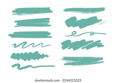 Vector de colección de trazo de pincel de tinta