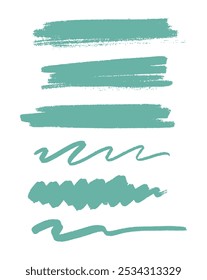 Vector de colección de trazo de pincel de tinta