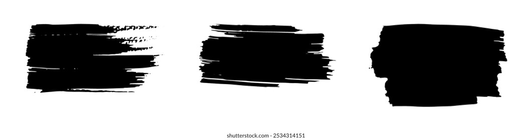 Vector de colección de trazo de pincel de tinta