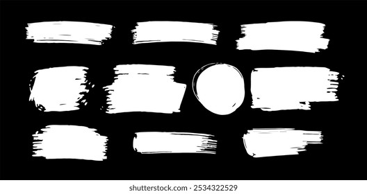 Vector de colección de trazo de pincel de tinta