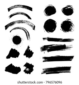 ink brush stroke different grunge art texture dirty creative element paintbrush