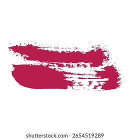 Ink Brush Stroke with Grunge Texture in Hand Drawn Style. Creative abstract paintbrush line with rough edges. Stain for backdrops. Freehand doodle line perfect for highlight text