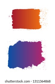 Ink brush stroke on white background, grunge wave stains, vector brushes strock banner design, Pop Art style design 