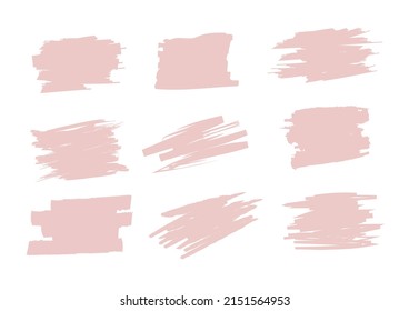 Ink Brush Stroke Set For Design Element