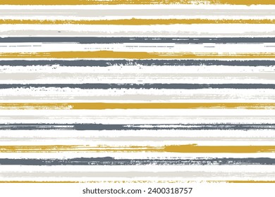 Rasgo de pincel de tinta de líneas rectas vectorial patrón sin fisuras. Diseño estampado de estrías tartan perturbadas. Líneas rectas geométricas escrásicas, rayas sobre fondo blanco. Ornamento sin fin.