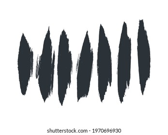 Ink Brush Stroke Vector Collection, Free Hand Drawing Vector Brush.
