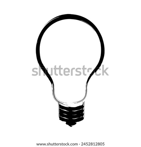Ink Brush Stroke Vector Light Bulb