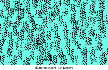 Ink brush strokes. Abstract irregular pattern. Black halftone. Monochrome vector. Random dots.