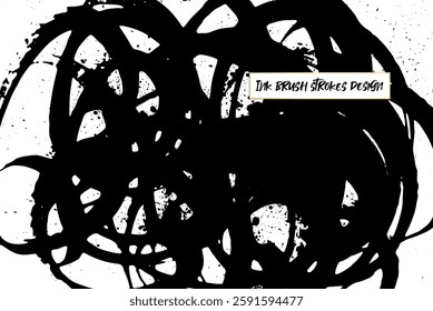 Ink brush strokes background. Grunge Brush strokes Background. Grunge texture Background. Abstract Black and white grunge texture.
Vector brush stroke texture. Black ink, paint splatter.