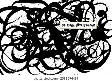 Ink brush strokes background. Grunge Brush strokes Background. Grunge texture Background. Abstract Black and white grunge texture.
Vector brush stroke texture. Black ink, paint splatter.