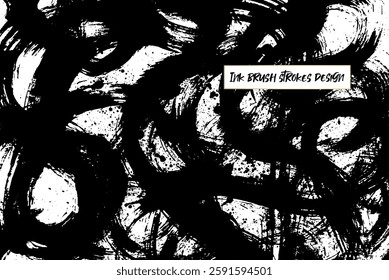 Ink brush strokes background. Grunge Brush strokes Background. Grunge texture Background. Abstract Black and white grunge texture.
Vector brush stroke texture. Black ink, paint splatter.