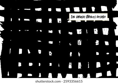 Ink brush strokes background. Grunge Brush strokes Background. Grunge texture Background. Abstract Black and white grunge texture.
Vector brush stroke texture. Black ink, paint splatter.