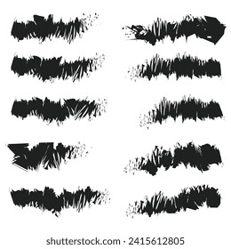 Ink brush strokes brushes strokes scribbles markers