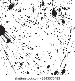 Ink Brush Strokes Forming Abstract Patterns on White Background for Artistic, Modern, or Calligraphy Design