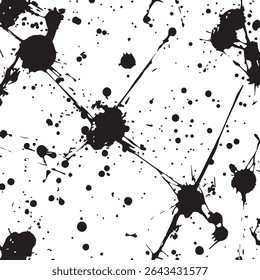 Ink Brush Strokes Forming Abstract Patterns on White Background for Artistic, Modern, or Calligraphy Design