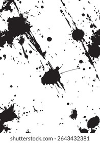 Traçados de pincel de tinta formando padrões abstratos sobre fundo branco para design artístico, moderno ou caligráfico