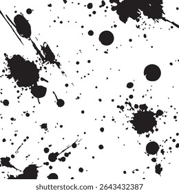 Ink Brush Strokes Forming Abstract Patterns on White Background for Artistic, Modern, or Calligraphy Design