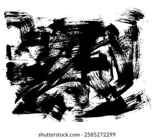 Ink brush strokes. Grunge Brush strokes Background. Grunge texture Background. Brush strokes texture. Black Brush strokes isolated on white background. 
