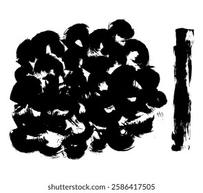 Ink brush strokes. Grunge Brush strokes Background. Grunge texture Background. Brush strokes texture. Black Brush strokes isolated on white background. 