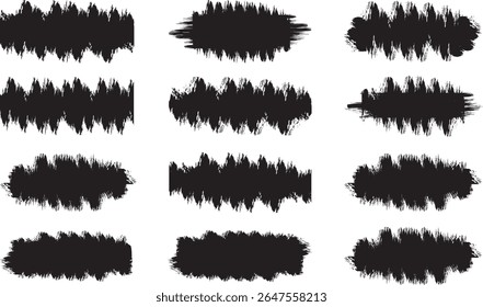 Ink brush strokes. Grunge Brush Strokes Set. Straight line vector brush strokes. Black hand. clip art. Paint splatter Paint stroke. Only commercial use.paint line textures. Grungy sketchy rectangle te