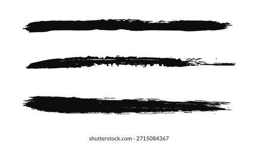 Coleção de linhas de traçados de pincel de tinta