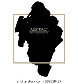 Ink brush strokes with rough edges. Creative discount cards. Vector illustration eps10.