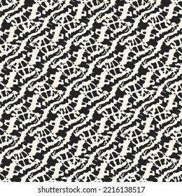 Ink Brush Strokes Textured Diagonal Striped Pattern