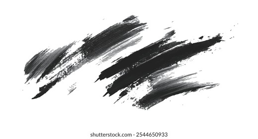 ink brush touch. black ink brush strokes frame. Black ink background painted by brush
