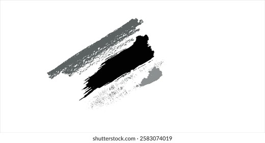 ink brush touch. black ink brush strokes frame. Black ink background painted by brush 