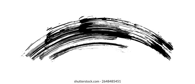 ink brush touch. black ink brush strokes frame. Black ink background painted by brush