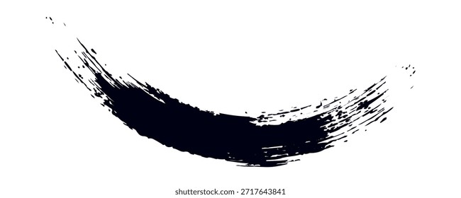 Tacto de pincel de tinta. Marco de trazos de pincel de tinta negra. Fondo de tinta negro pintado por pincel. ilustración de Vector

