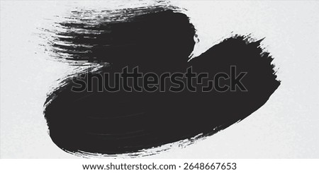 ink brush touch. black ink brush strokes frame. Black ink background painted by brush
