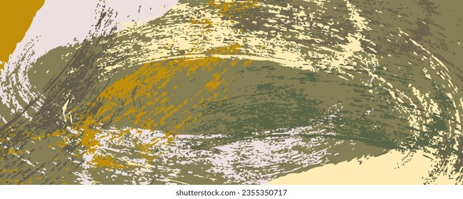 Pincel de tinta y plantilla de pincel con salpicaduras de color. El vector marcó el pincel de tinta negra. Elementos de diseño artístico sucio