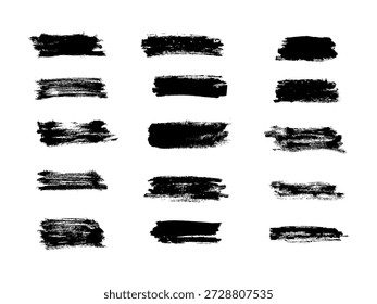 Pincelada de tinta y Plantilla de pincel con salpicaduras de grunge.