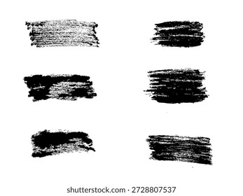 Pincelada de tinta y Plantilla de pincel con salpicaduras de grunge.