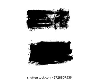Pincelada de tinta y Plantilla de pincel con salpicaduras de grunge.