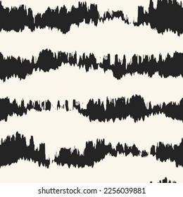 Ink Brushstrokes Textured Striped Pattern