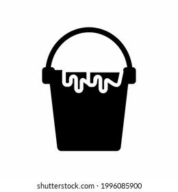 Ink Bucket Icon Vector Stye 1. simple illustration. Editable stroke. Design template vector