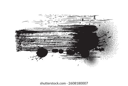 Ink Calligraphic Brush Stroke Vector eps