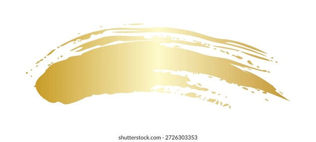 Ink Calligraphic Brush Stroke Vector, gold brush marks, gold color stain, golden brush stroke, golden texture, Set of vector sparkle golden mascara brush strokes.Luxury decor of gold  shiny foil.