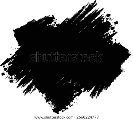 Ink calligraphic brush stroke vector. Black ink brush strokes. Big vector art brush strokes collection isolated. Brush strokes vector.