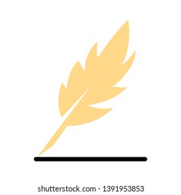 ink calligraphy icon. feather Icon vector, Vector EPS 10 illustration style