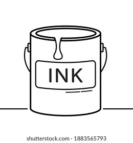 INK CAN ICON FOR PAINTERS