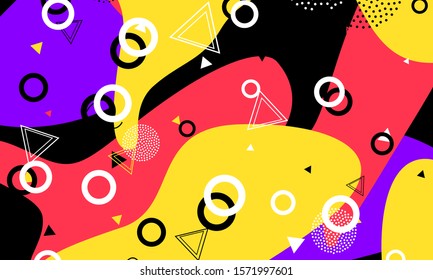 Ink Cartoon Print. Animation Elements. Coral Spotty Backdrop. Minimal Art. Violet Drawing. Beautiful Artwork. Black Fun Fashion.